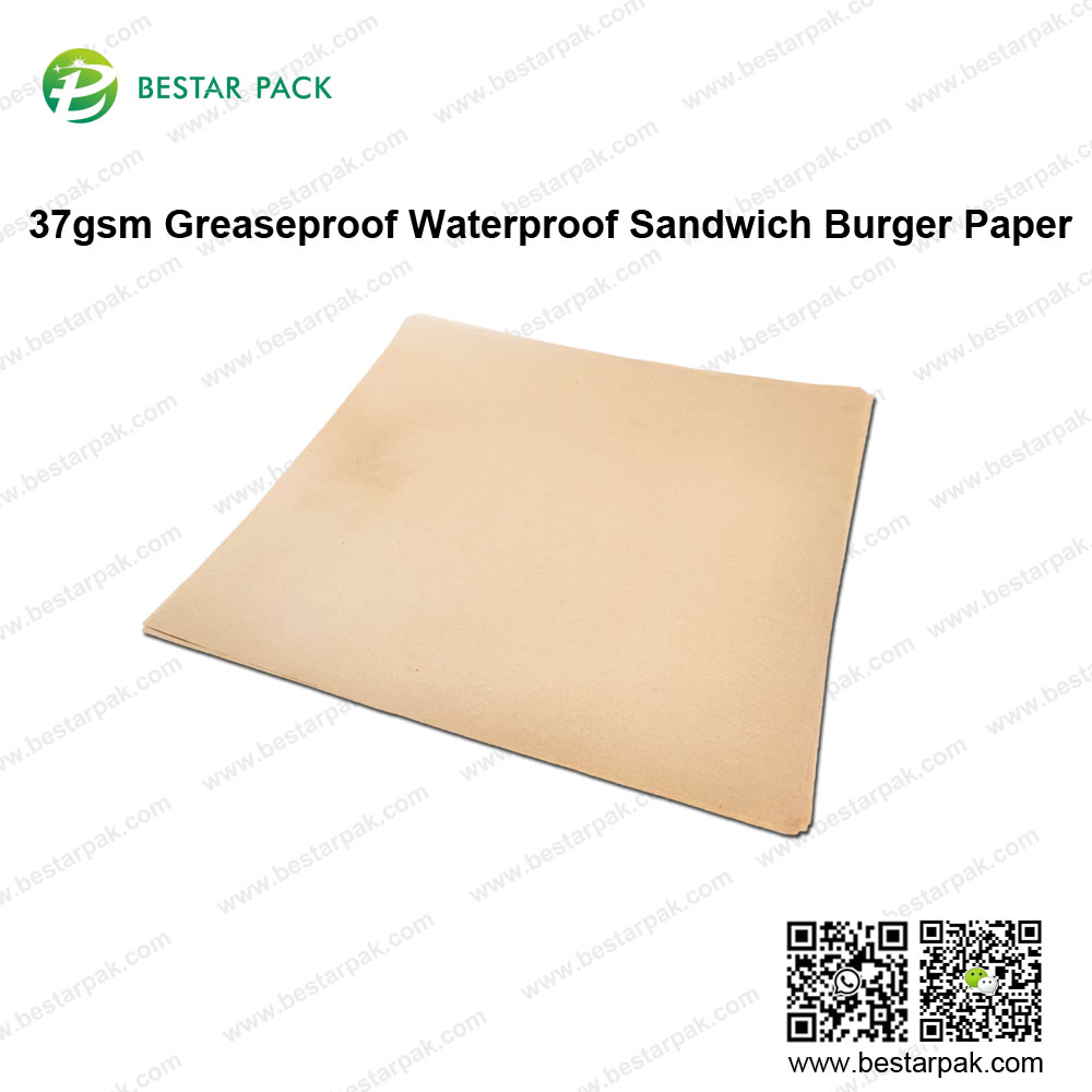 37gsm Greaseproof Waterproof Sandwich Burger Paper.jpg